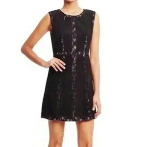 BCBGMaxazria Dress Size 2 Women's Marae Black Lace Elegant Chic Cocktail Midi